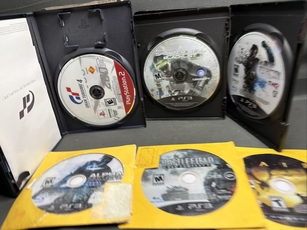 Lot Of 5 Games- Battlefield, Alpha, Lair, Red Faction, Splinter Cell, Grand Turi
